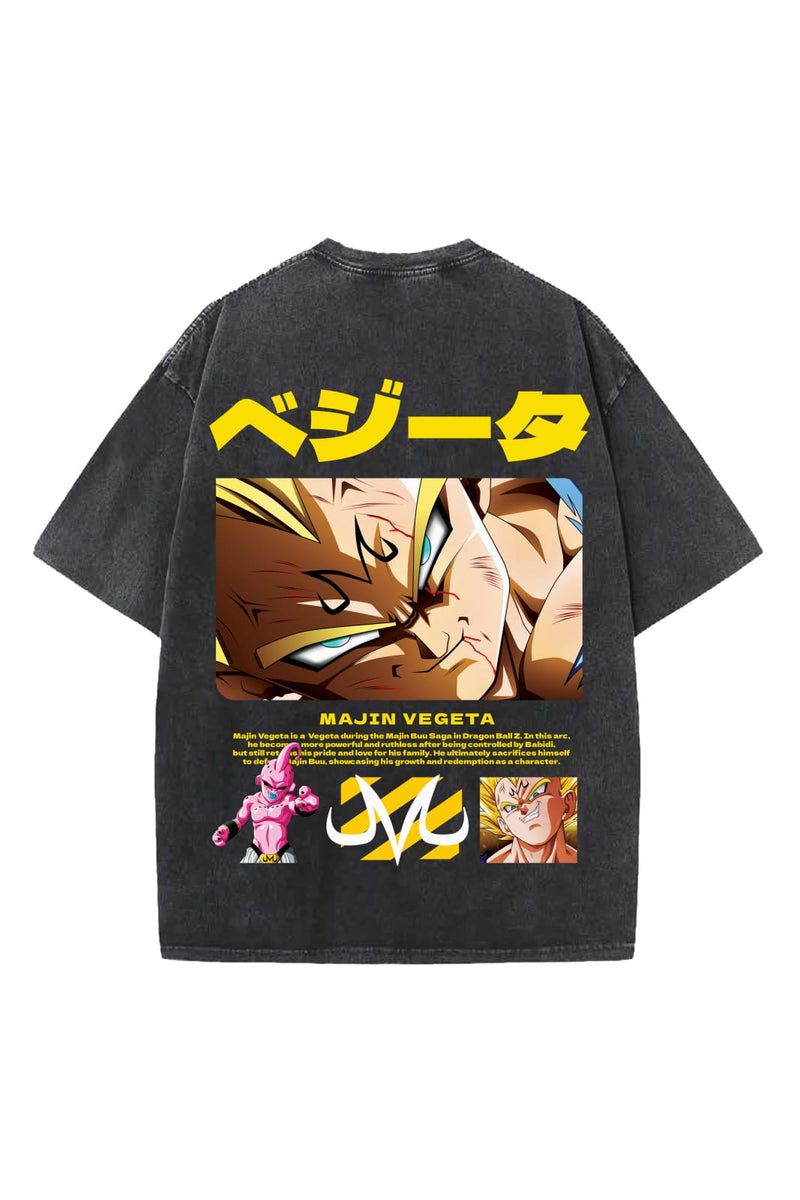 Majin Vegeta Designed Vintage Oversized T-shirt