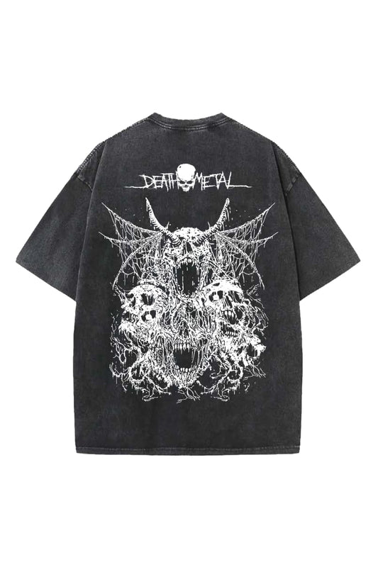 Death Metal Designed Vintage Oversized T-shirt