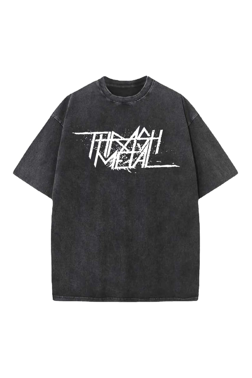 Thrash Metal Designed Vintage Oversized T-shirt