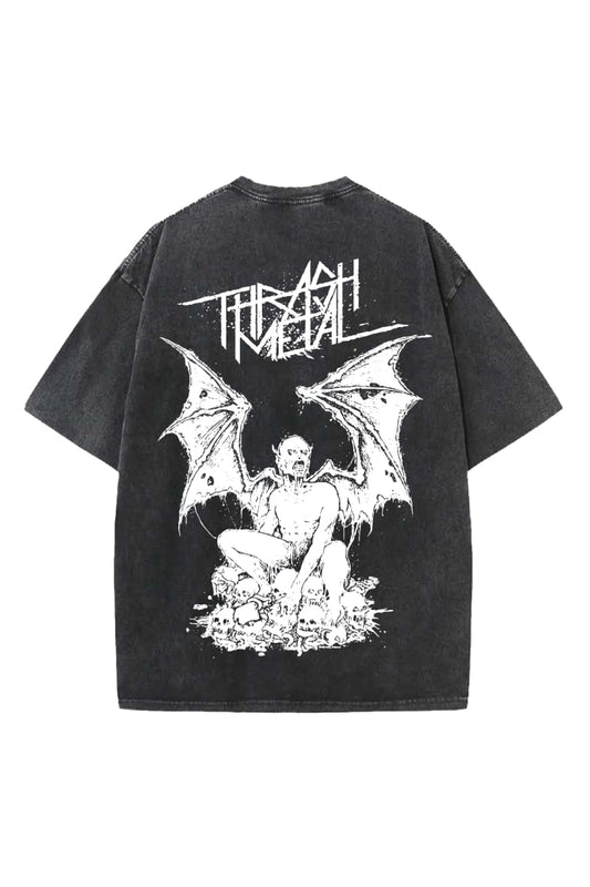 Thrash Metal Designed Vintage Oversized T-shirt