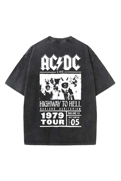 ACDC Designed Vintage Oversized T-shirt