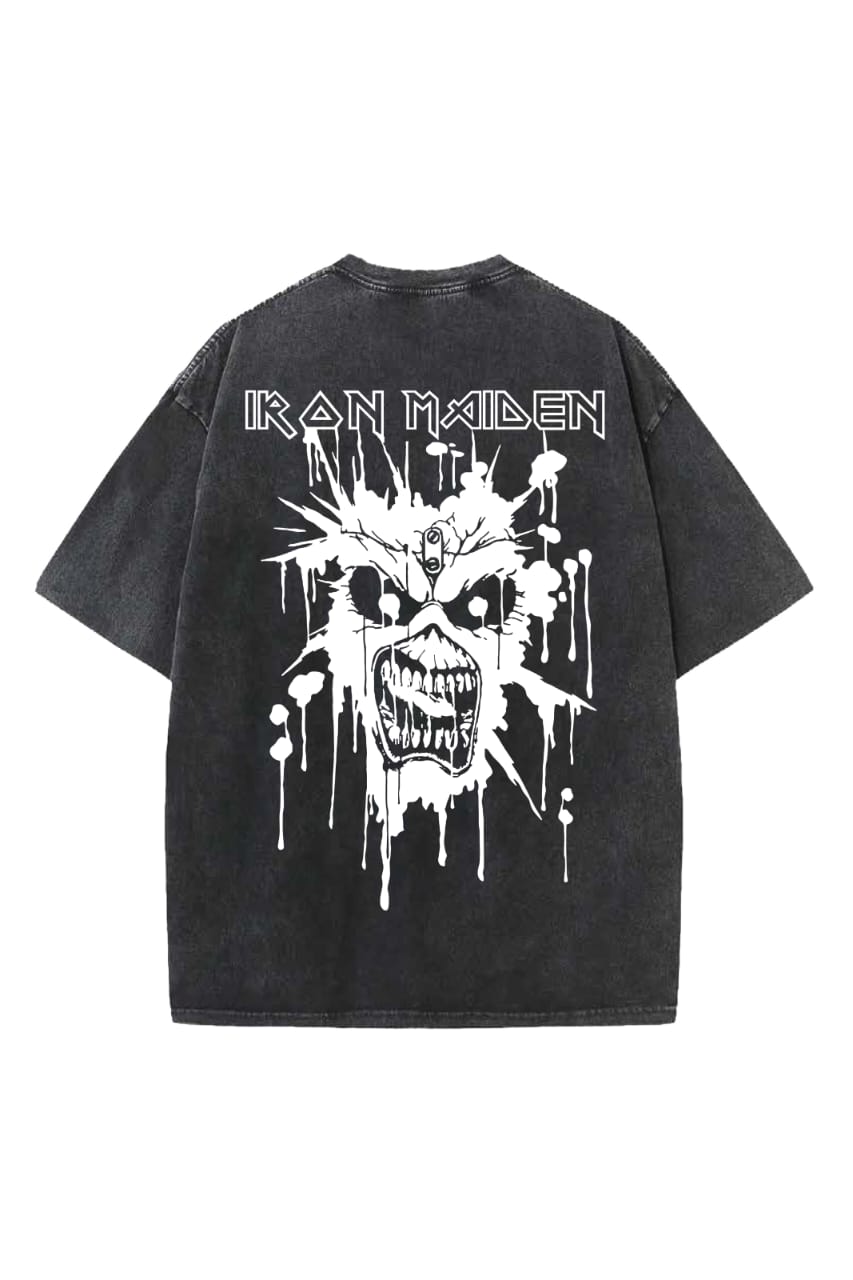 Iron Maiden Designed Vintage Oversized T-shirt