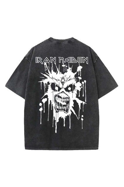 Iron Maiden Designed Vintage Oversized T-shirt