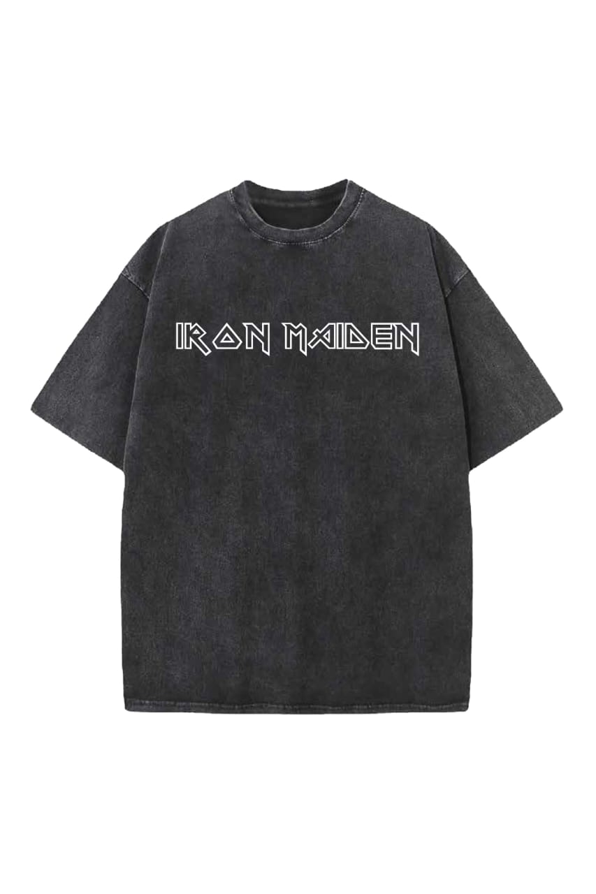 Iron Maiden Designed Vintage Oversized T-shirt