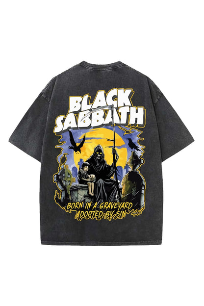 Black Sabbath Designed Vintage Oversized T-shirt