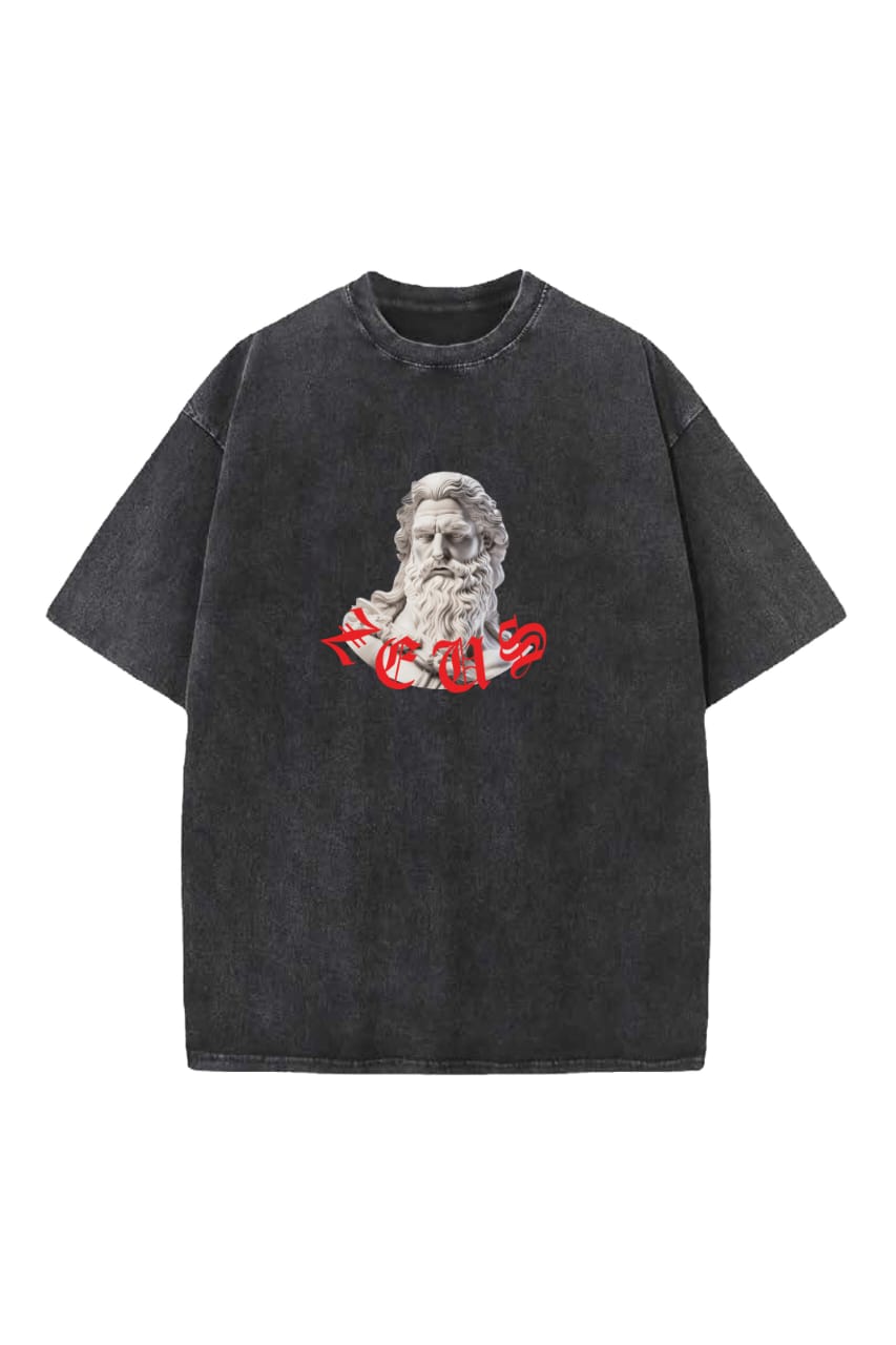 Zeus True Titan Designed Vintage Oversized T-shirt