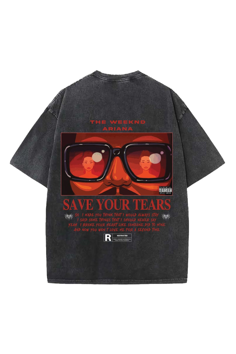 Save Your Tears Designed Vintage Oversized T-shirt