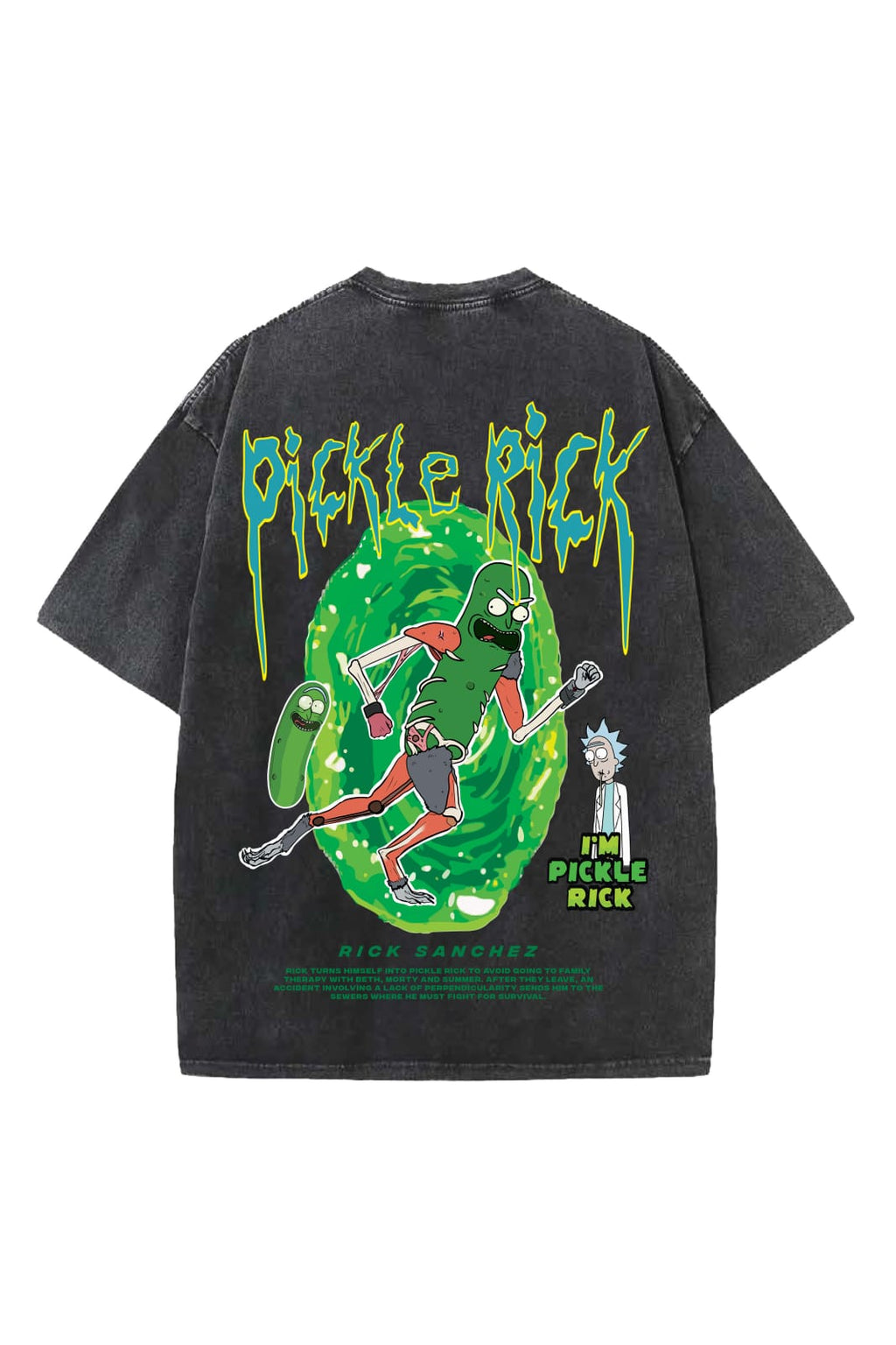 Pickle Rick Designed Vintage Oversized T-shirt