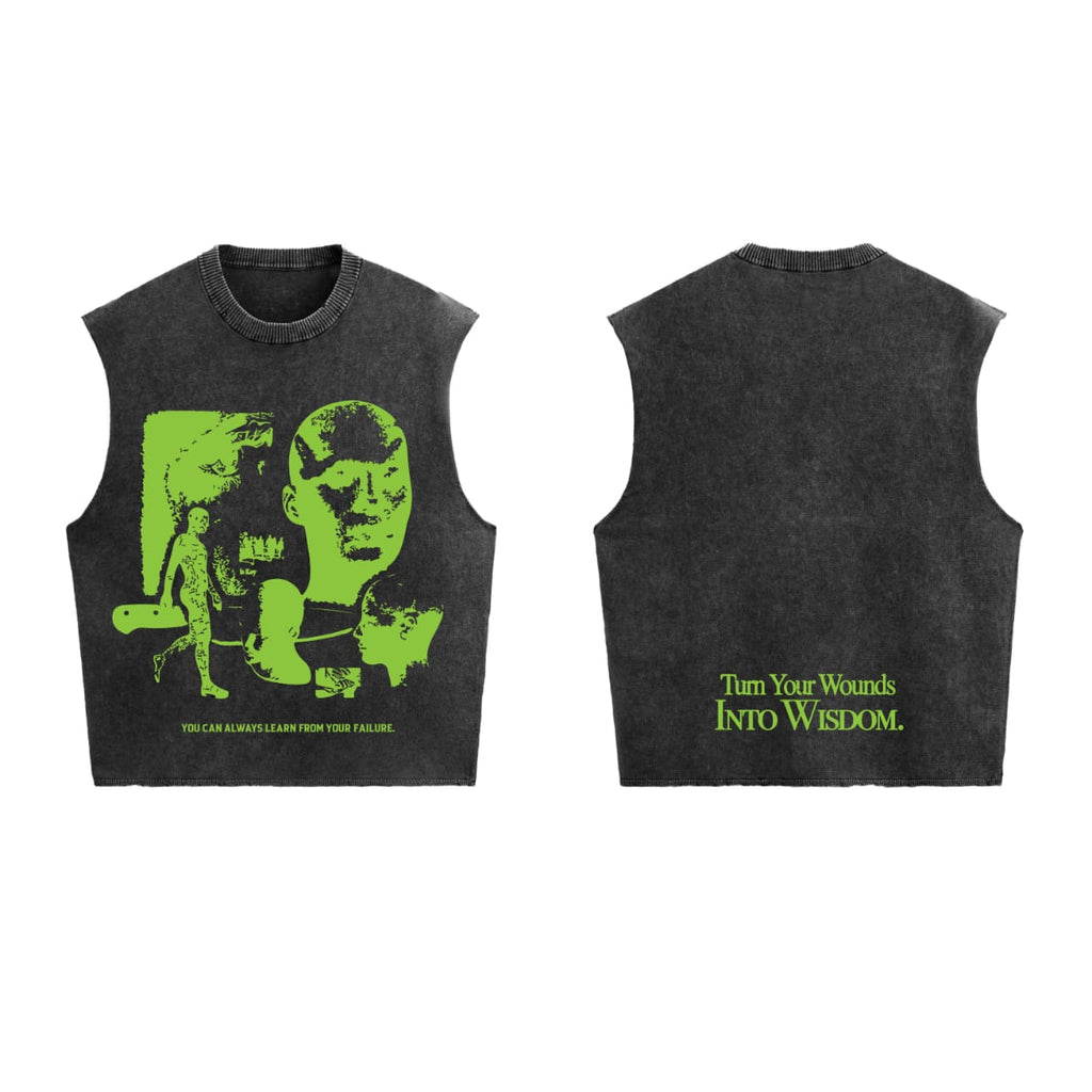 Wisdom Designed Vintage Oversized Vest
