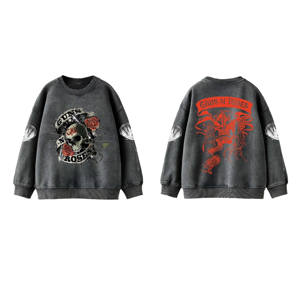 Guns N Roses Designed Oversized Sweatshirt