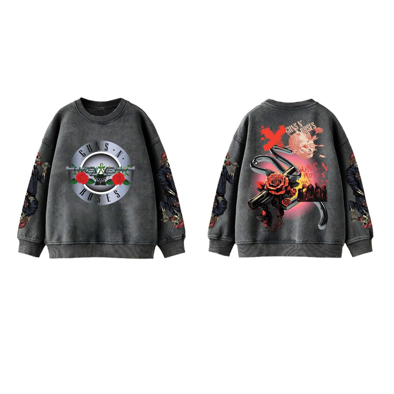 Guns N Roses Designed Oversized Sweatshirt