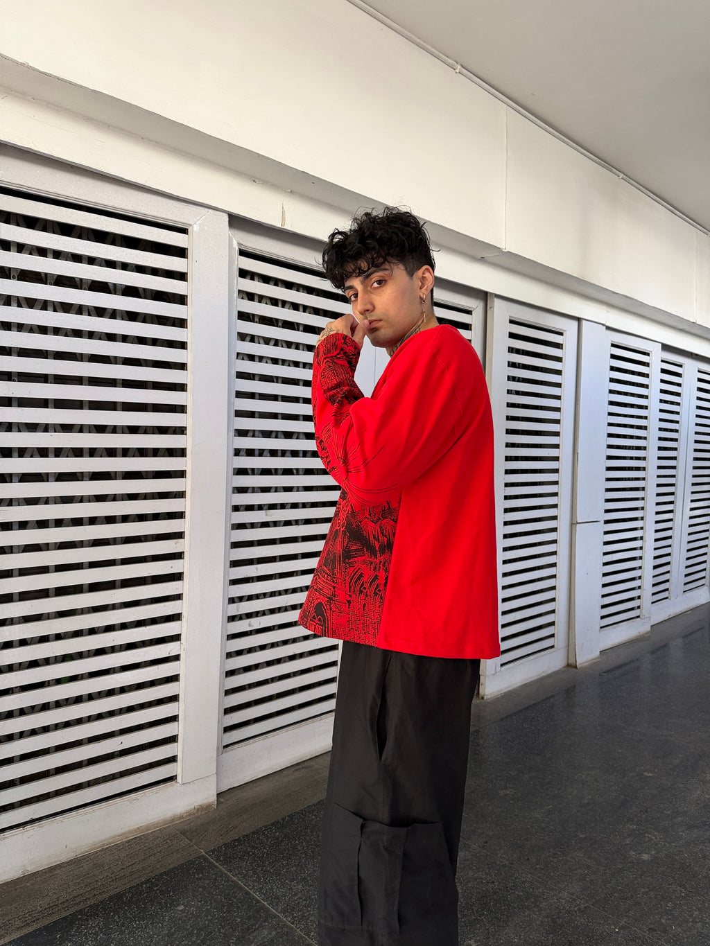 Redline Oversized Long Sleeve Tee