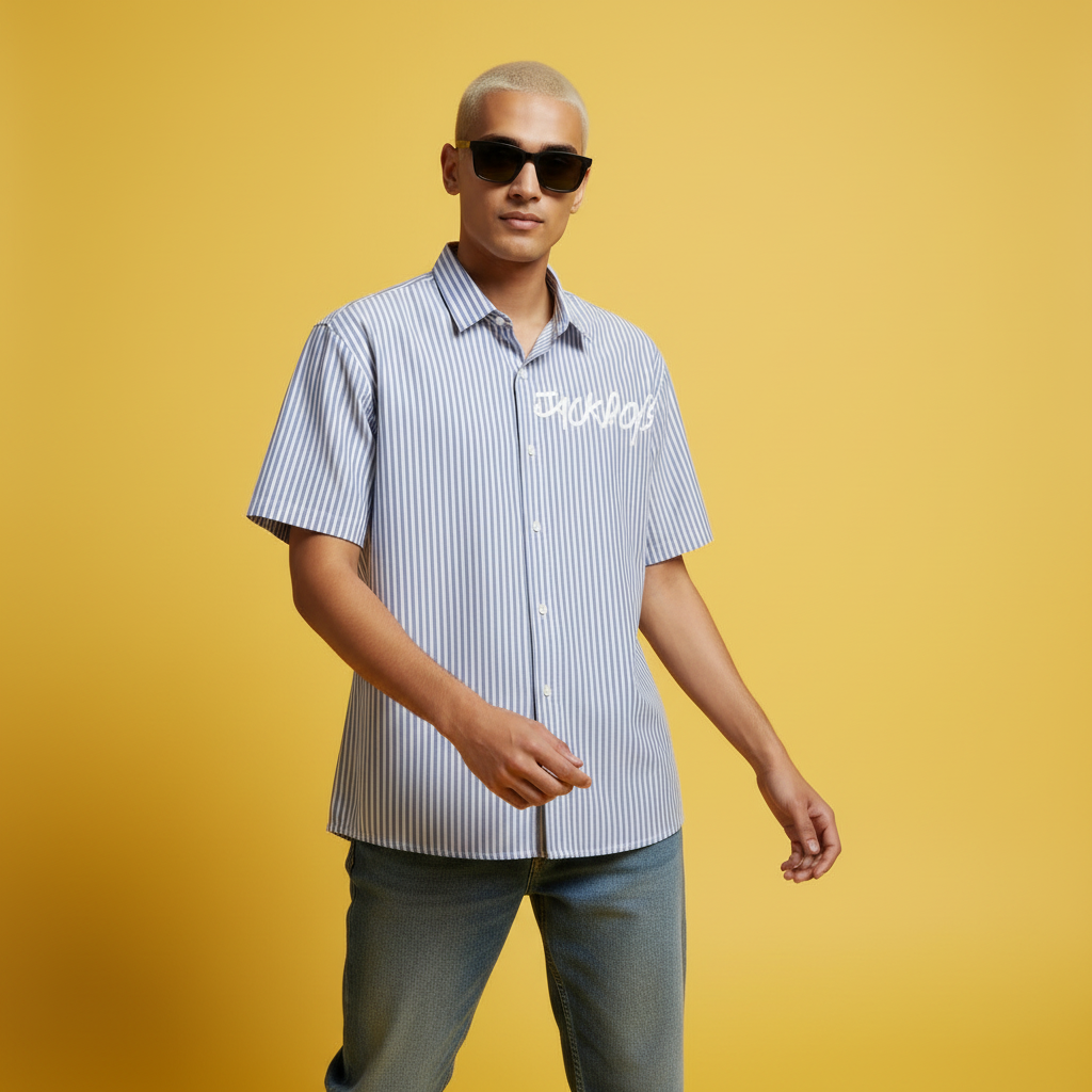 Jackboys Cactus Stripe Oversized Shirt