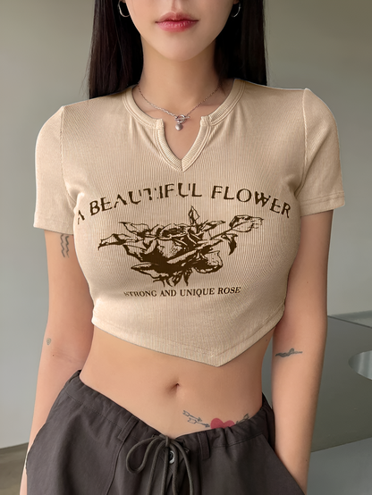 Floral Crop Tee