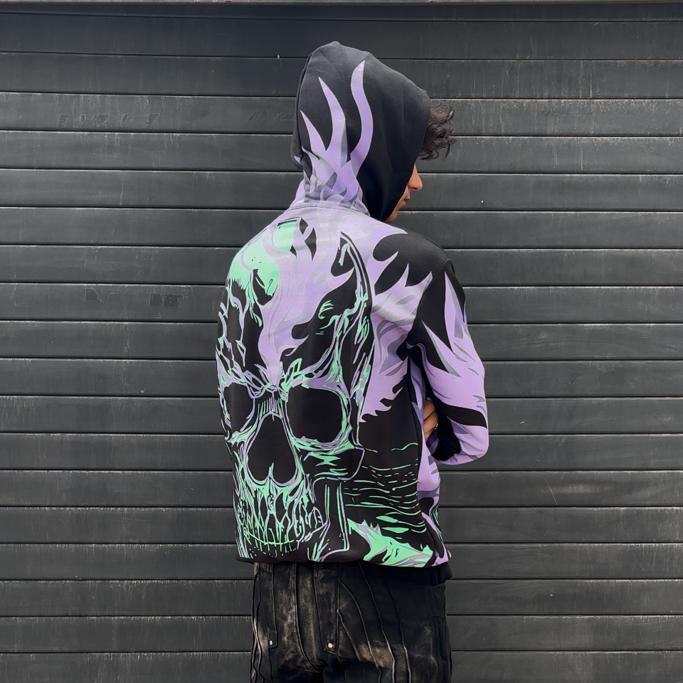 Inferno Skull Hoodie