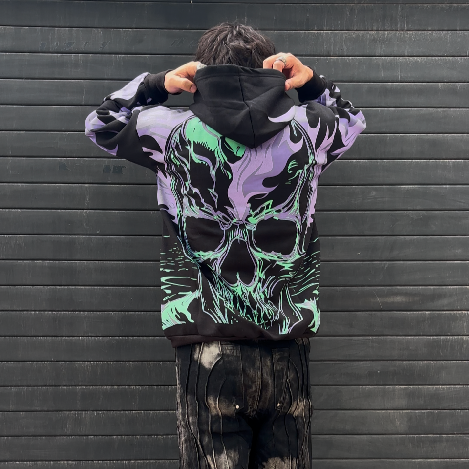 Inferno Skull Hoodie