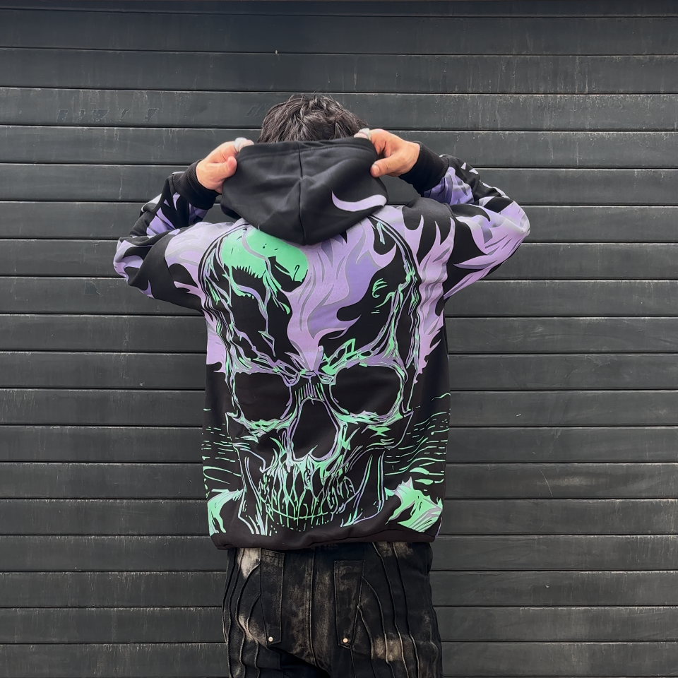 Inferno Skull Hoodie