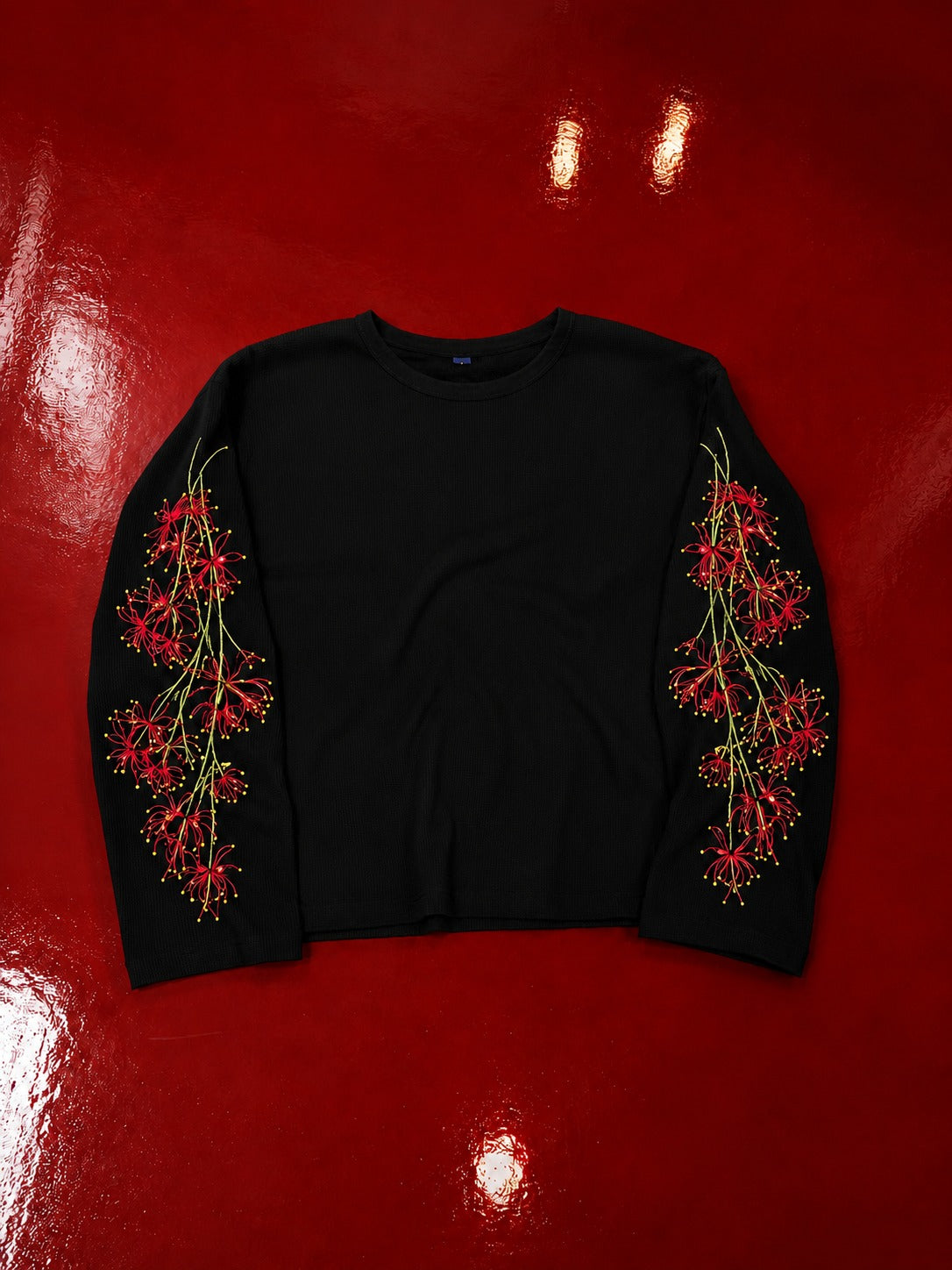 Scarlet Vine Black Waffle