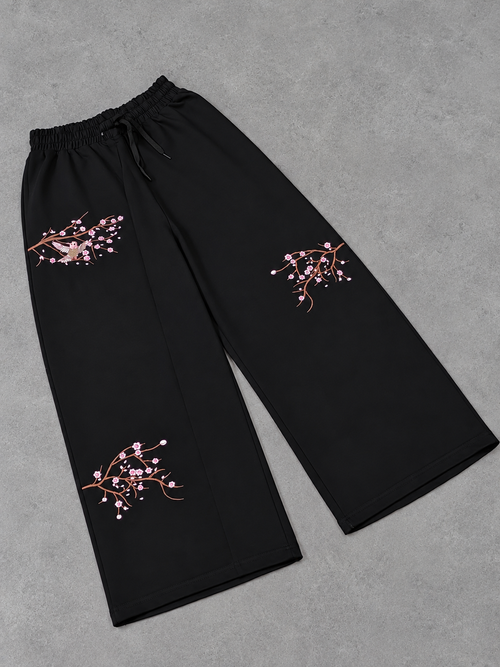 Black Crane Pants