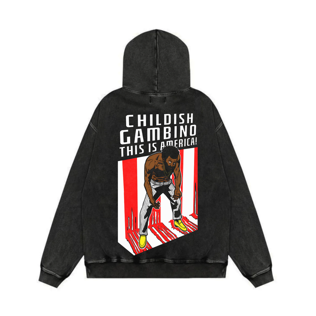 Gambino Acid Wash Oversized Hoodie