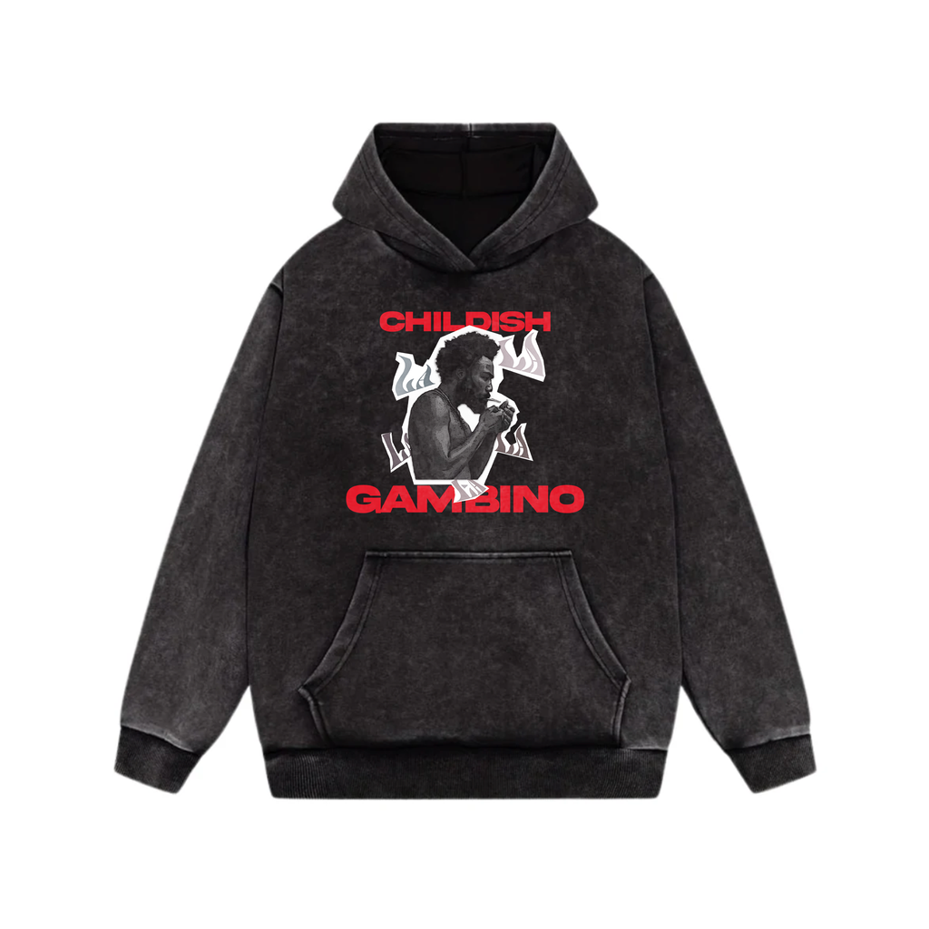 Gambino Acid Wash Oversized Hoodie