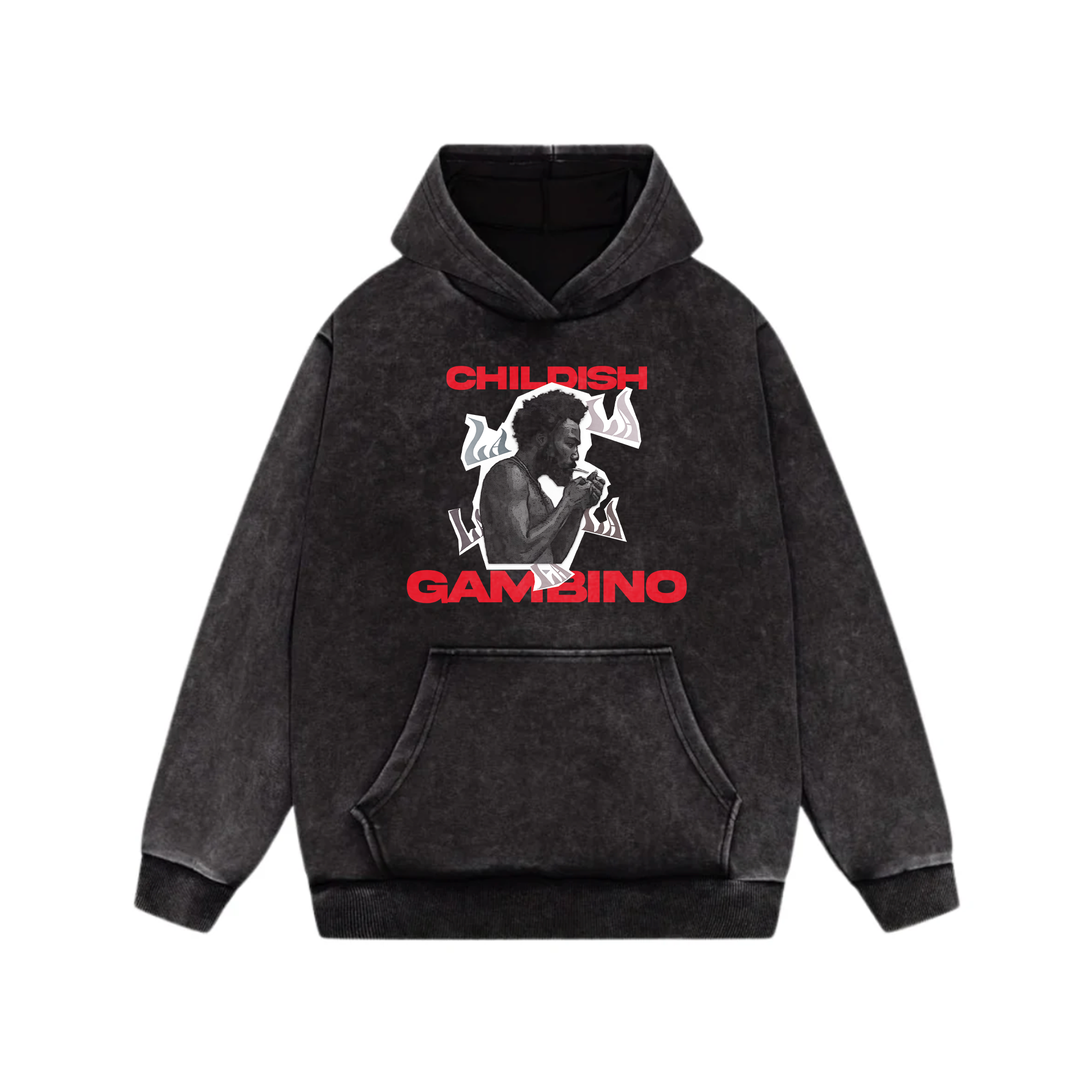 Gambino Acid Wash Oversized Hoodie