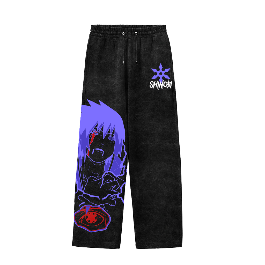 Uchiha Acid Wash Pants