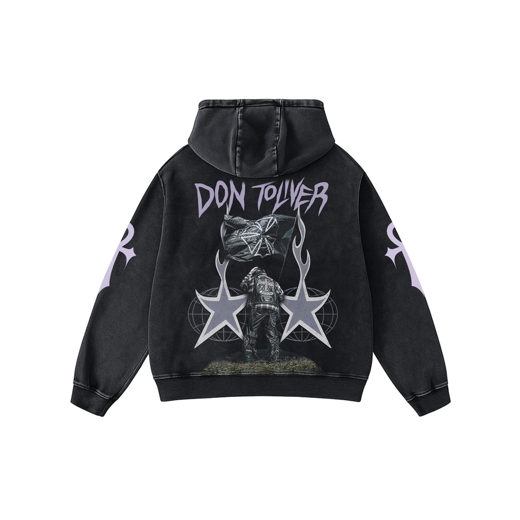 HARDSTONE ACID WASH OVERSIZED HOODIE