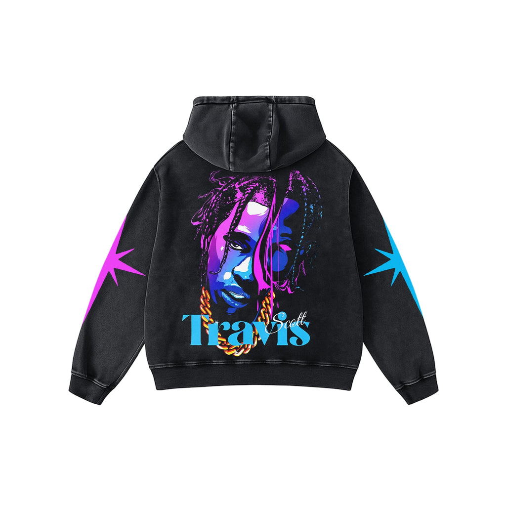 ASTROWAVE ACID WASH OVERSIZED HOODIE