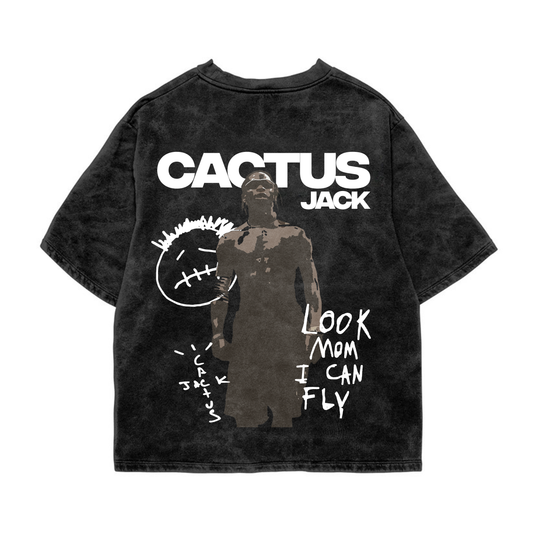 Cactus Jack  Acid Wash Oversized Tee