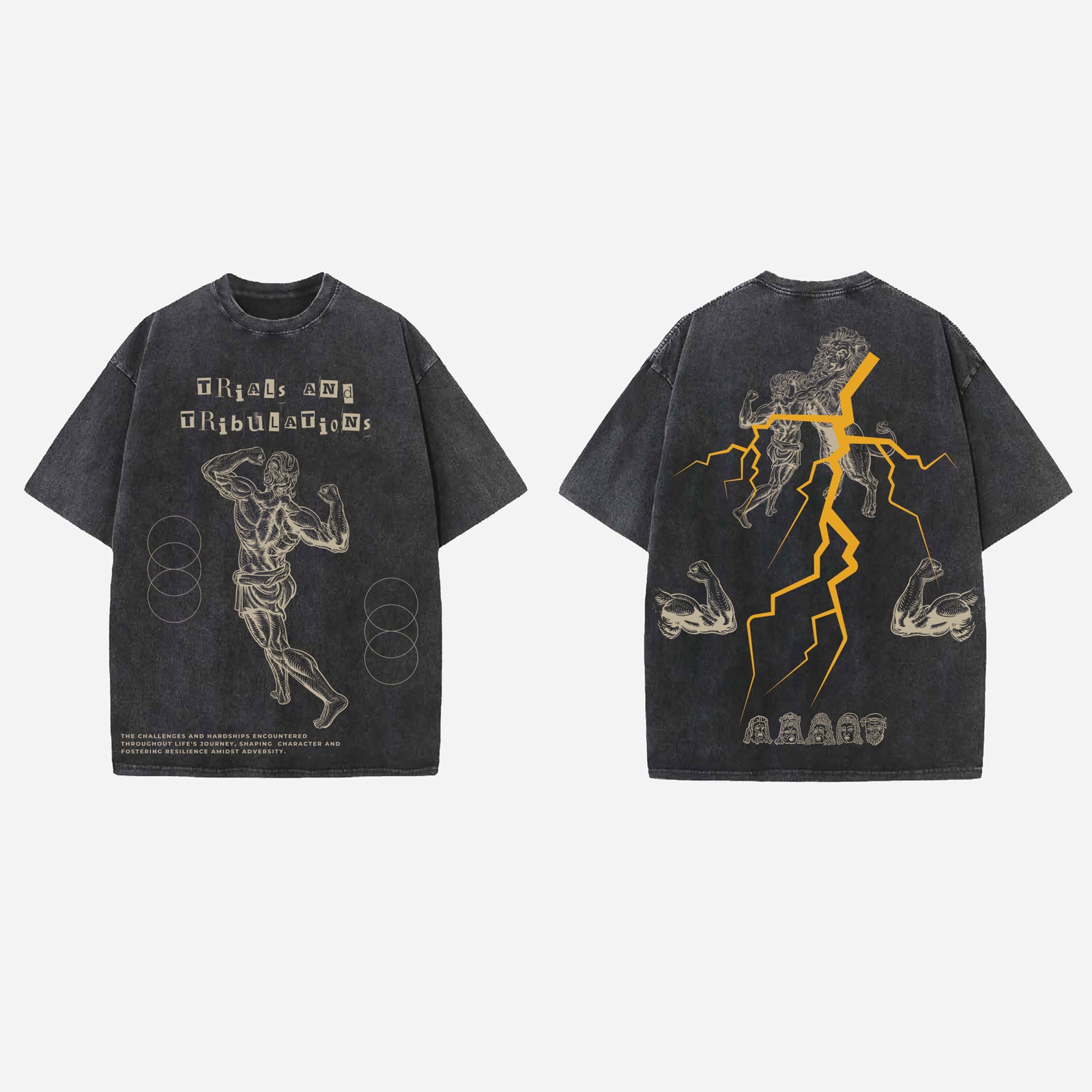 Trails And Tribulations Designed Vintage Oversized T-shirt