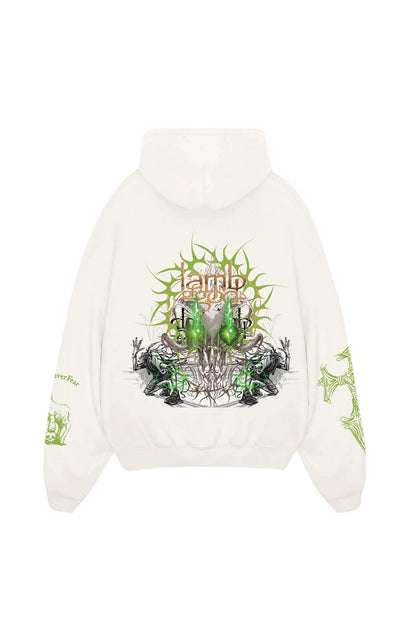 Lamg Of God Designed Oversized Hoodie