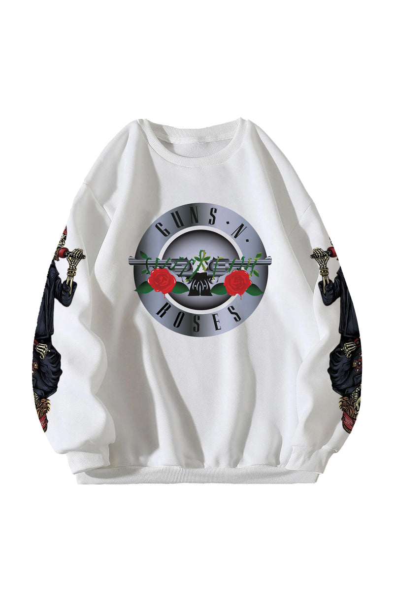 Guns N Roses Designed Oversized Sweatshirt