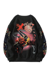 Guns N Roses Designed Oversized Sweatshirt