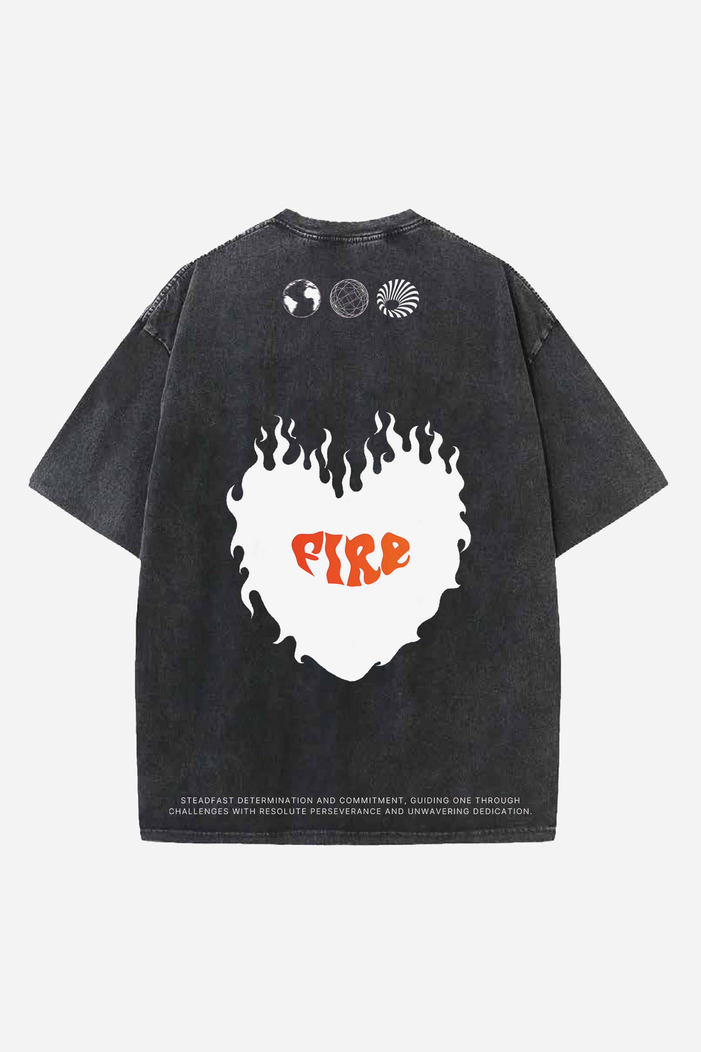 Resolve As A Warrior Designed Vintage Oversized T-shirt