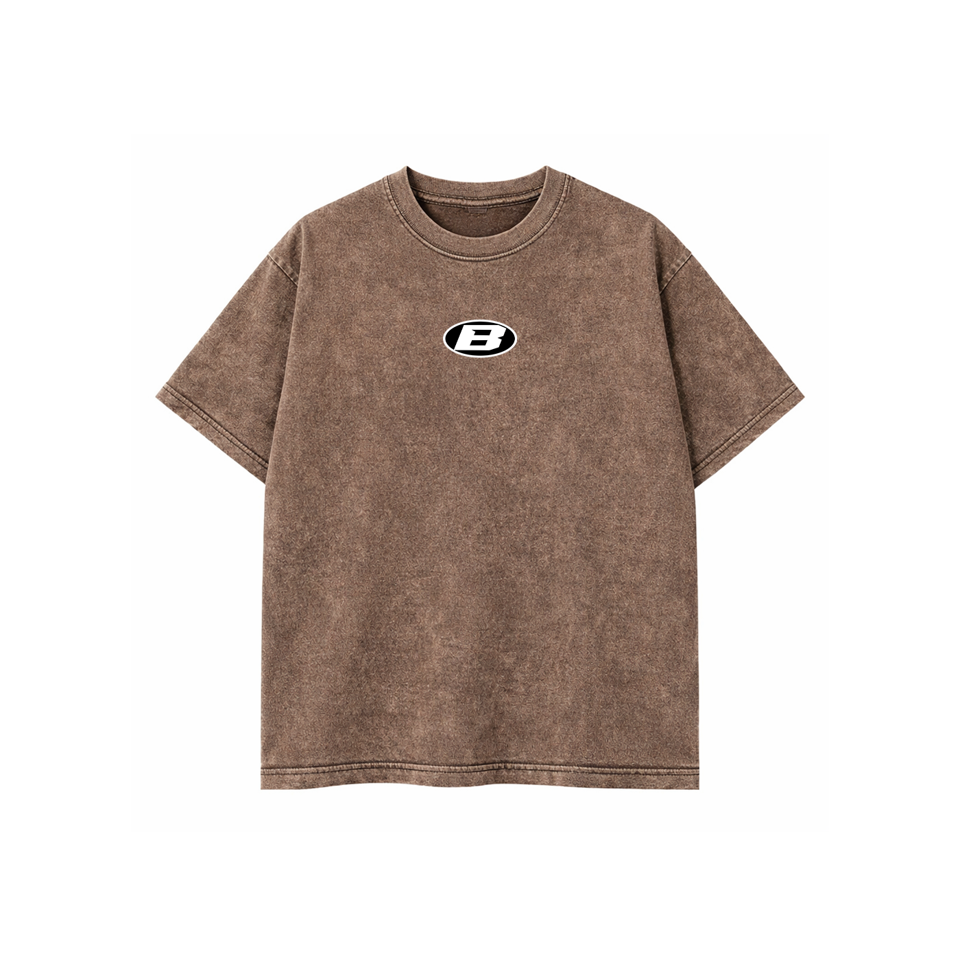 Brown Acidwash Oversized Tee