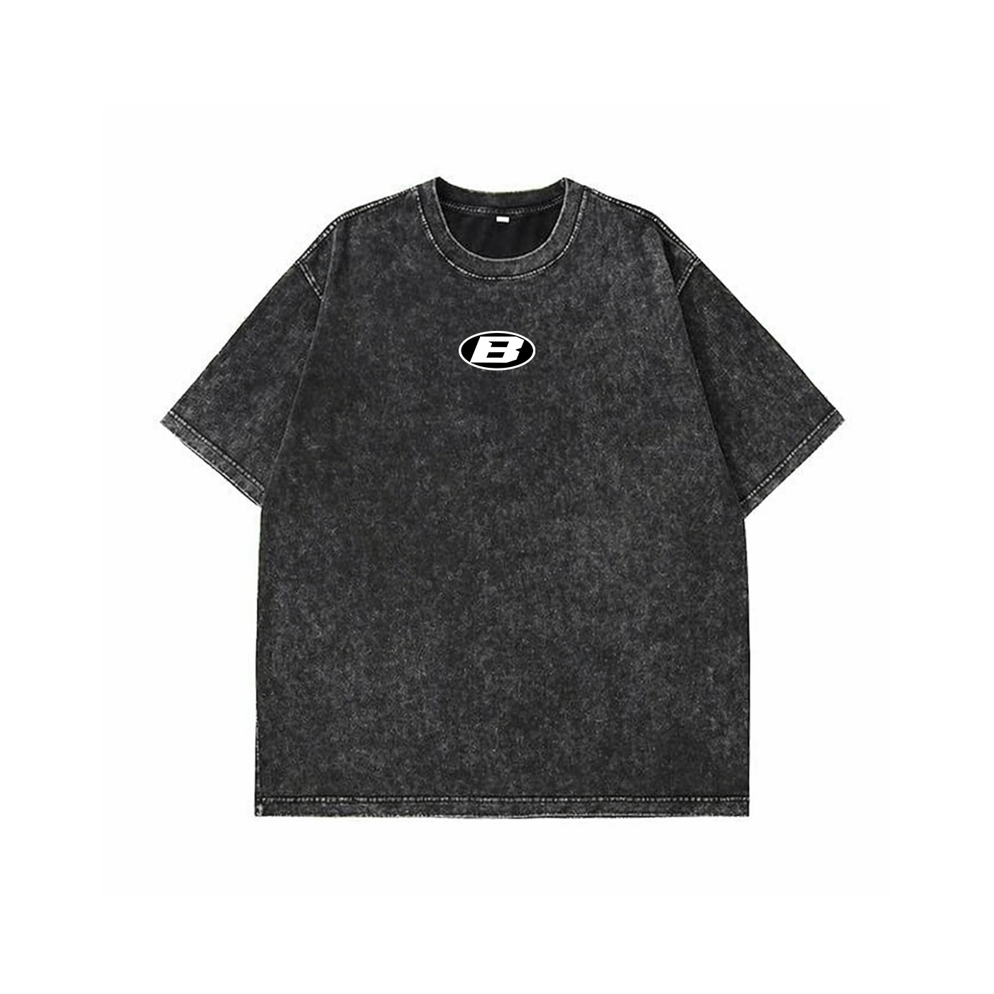 Black Acidwash Oversized Tee