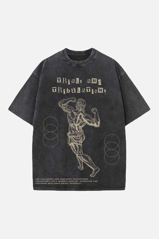 Trails And Tribulations Designed Vintage Oversized T-shirt