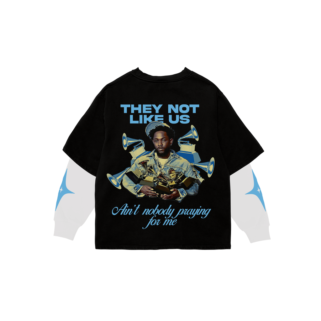 They not like us oversized long sleeve tee