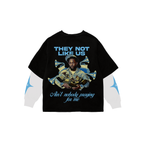They not like us oversized long sleeve tee