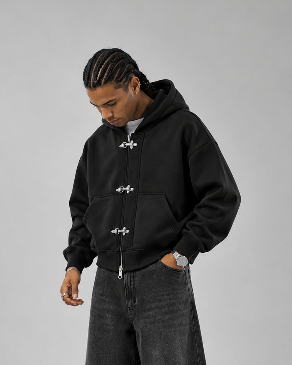 Black Clasp Wraith Hoodie