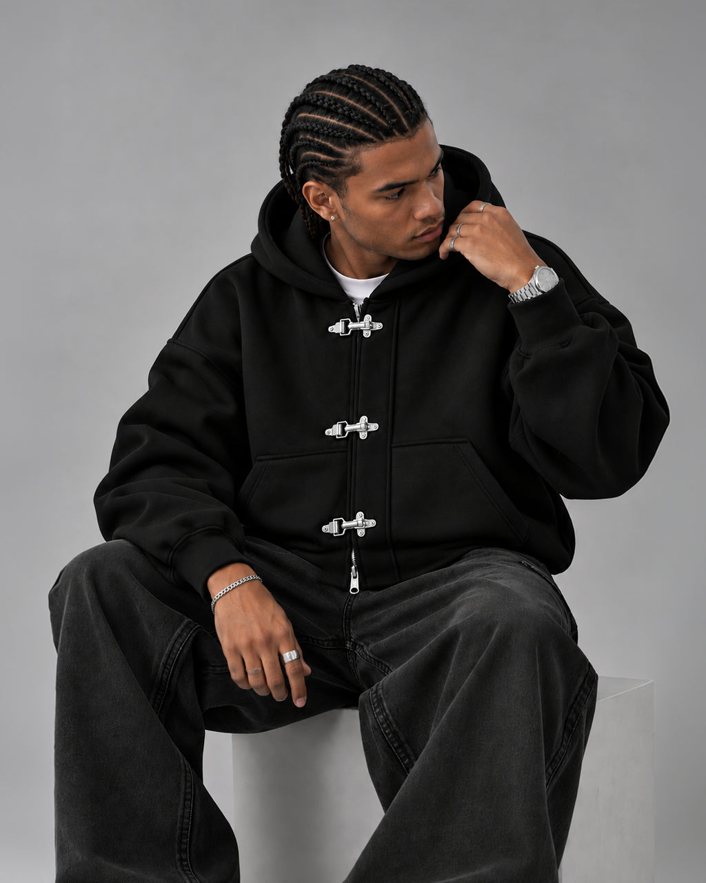 Black Clasp Wraith Hoodie