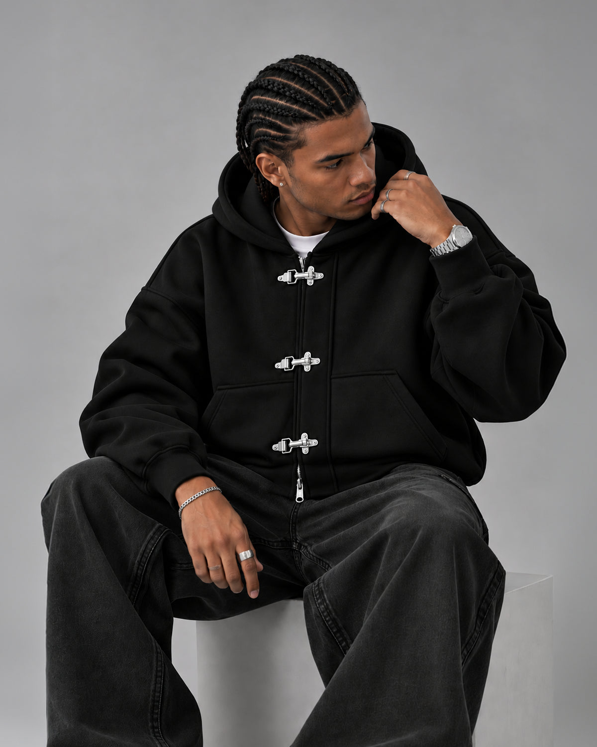 Black Clasp Wraith Hoodie