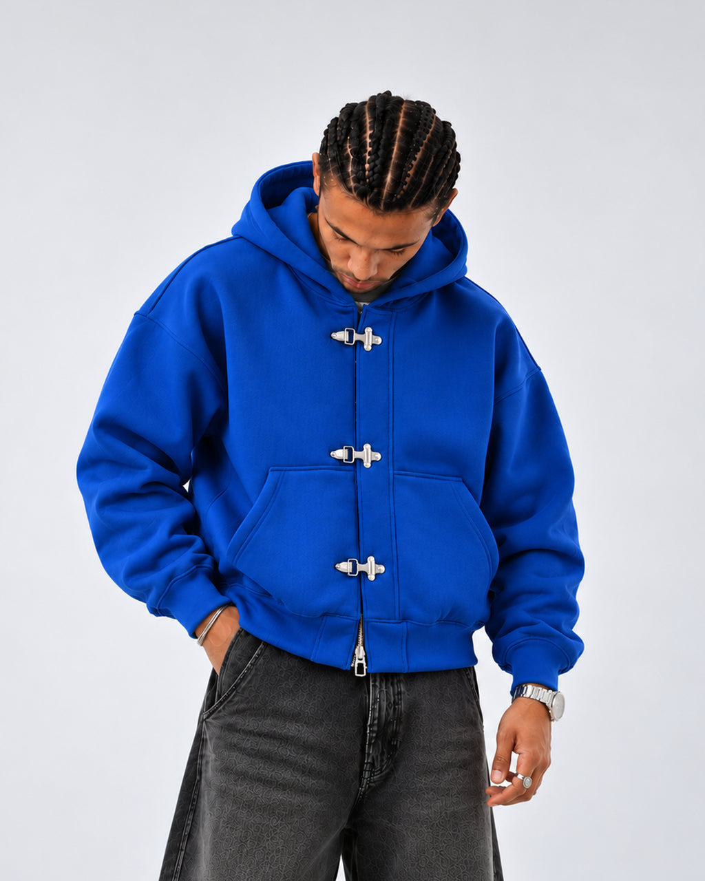 Blue Clasp Wraith Hoodie