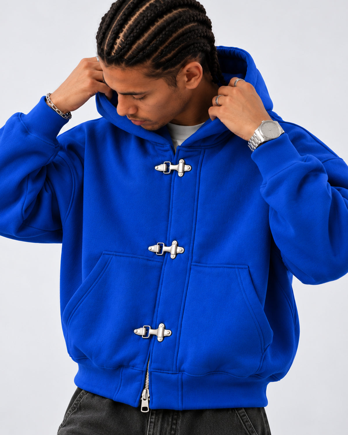 Blue Clasp Wraith Hoodie