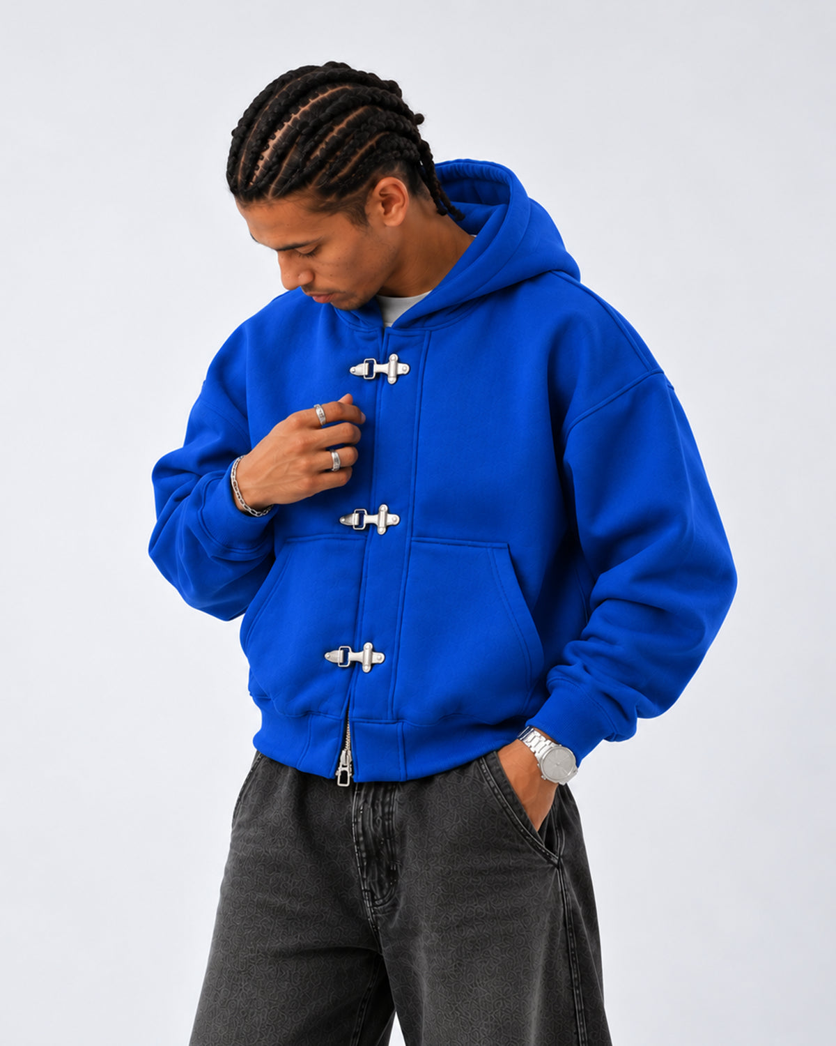 Blue Clasp Wraith Hoodie