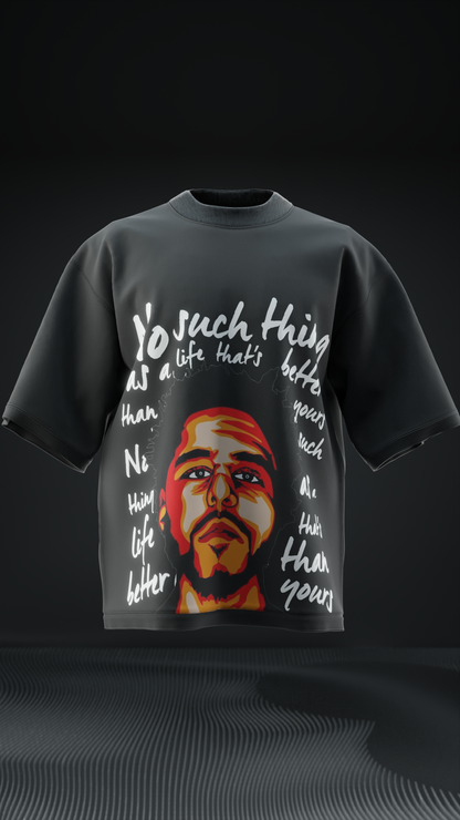 J cole - Biography Oversized Tee