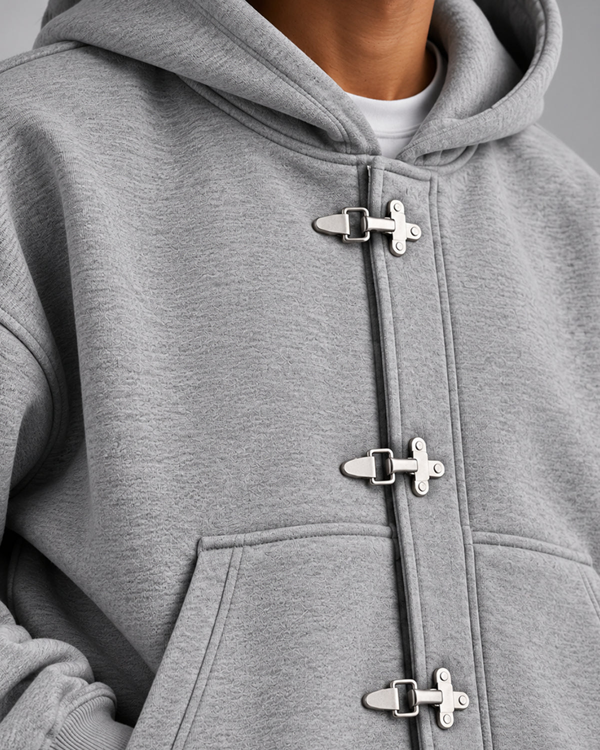 Grey Clasp Wraith Hoodie