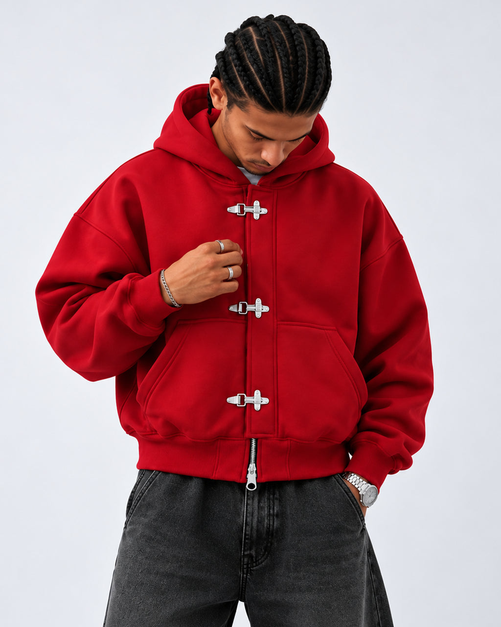 Red Clasp Wraith Hoodie
