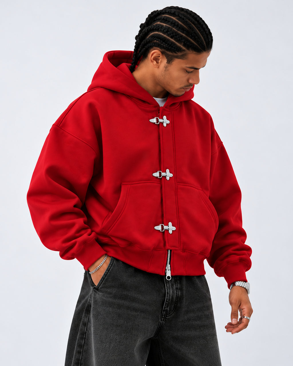 Red Clasp Wraith Hoodie